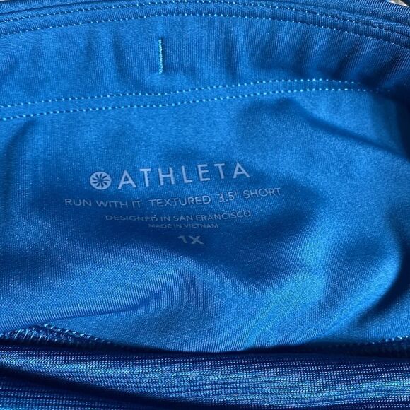 Athleta run with it textured 3.5” shorts space dye 1x running jogging Gorpcore - Picture 6 of 9